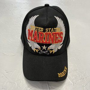 US Marines Baseball cap black Eagle embroidered August Sportswear Adjustable